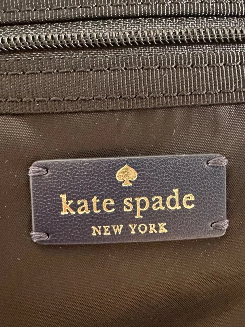 Kate Spade New York Blue White Stripe Makeup Bag | Structured Cosmetic Case